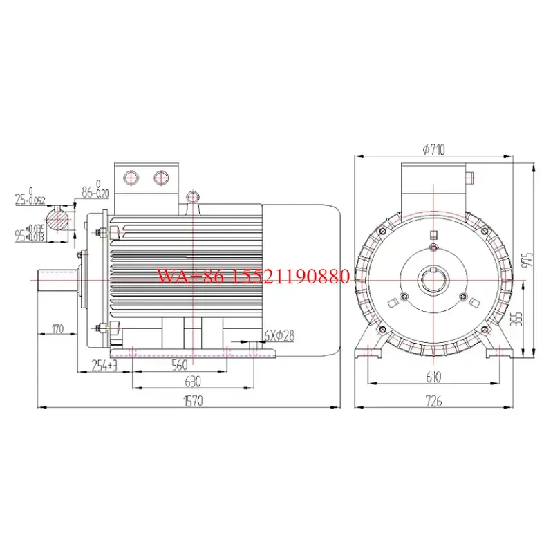 WMWMNU for 500kW 1800rpm High Efficient Alternative Hydroelectric Energy Generator 3 Phase Permanent Magnet Generator