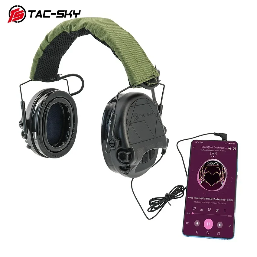 TAC-SKY Electronic Shooting Earmuffs TAC300 IPSC Ear Protection Headset Noise Cancelling Hearing Protection for Airsoft Hunting