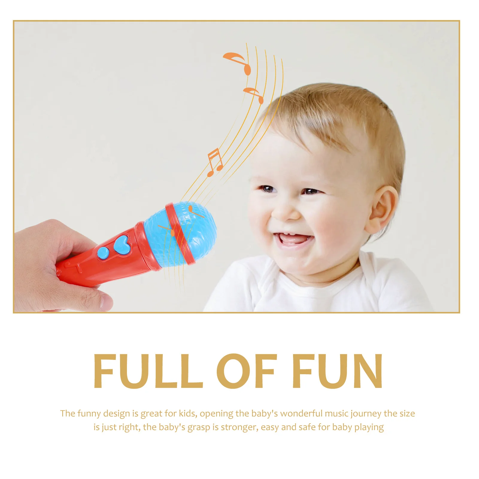 ميكروفون محاكاة للأطفال، تصميم ملون، حجم مثالي، تضخيم الصوت، الغناء، اللعب، الموسيقى التعليمية للأطفال #2