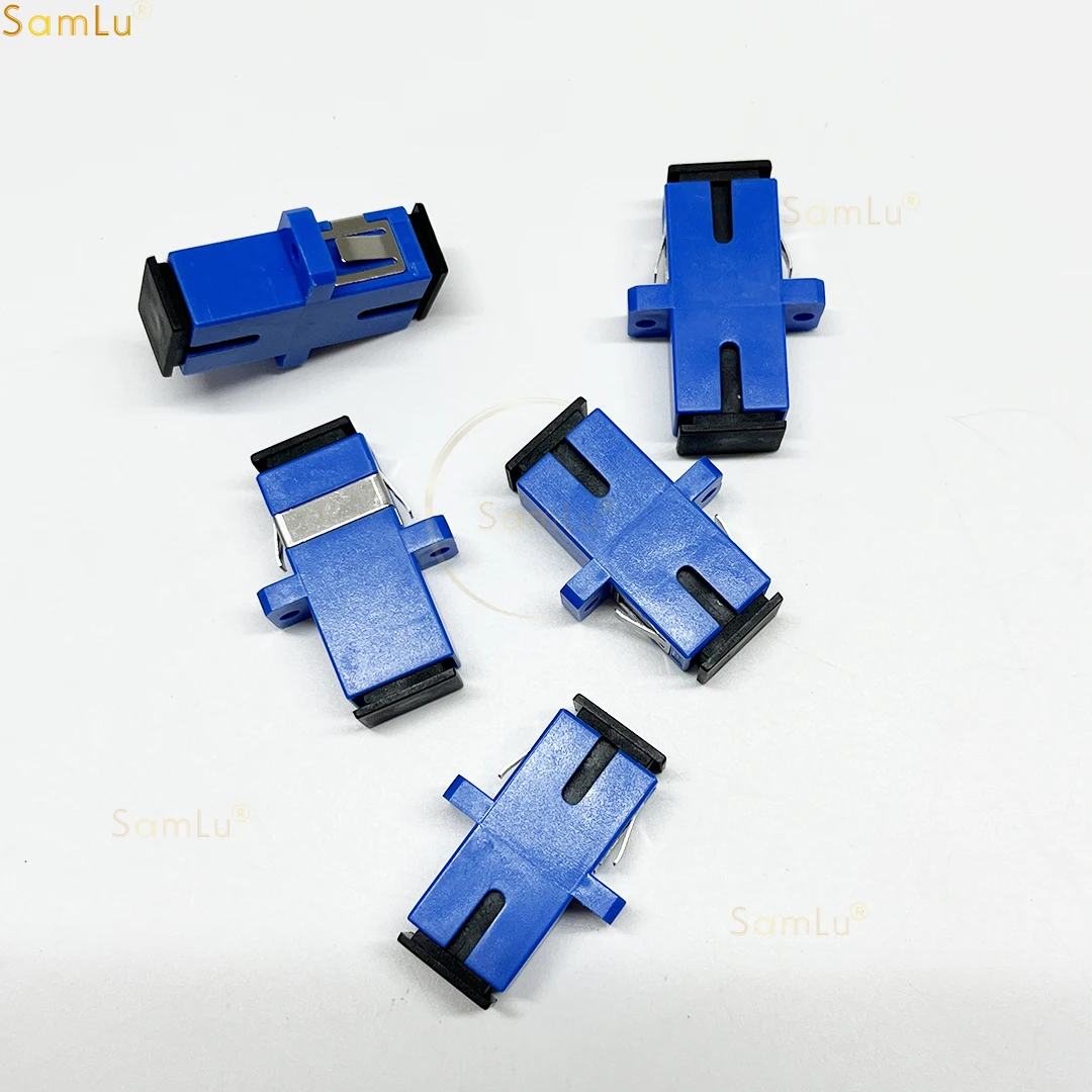 Factory  50pcs 100pcs SC UPC Adapter Connector 50-500PCS Simplex SM Single mode Plastic Fiber Optic Coupler Big Sell