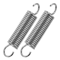 2 Pcs Heavy Duty Steel Hooks Tension Spring Hammock Swing Floating Chair Adjustable Telescopic Hook Set Hardware Springs