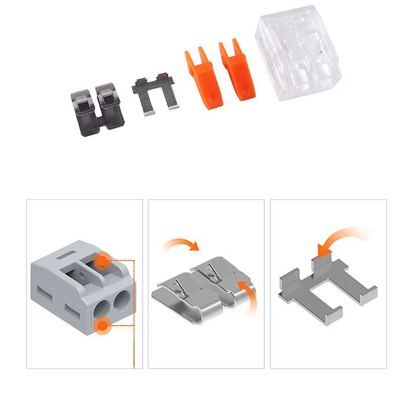 10-75 Pcs Orange Universal Type Quick Plug-in Terminals,Electrical Equipment Connectors,Wire Connector Terminals,250V/32A