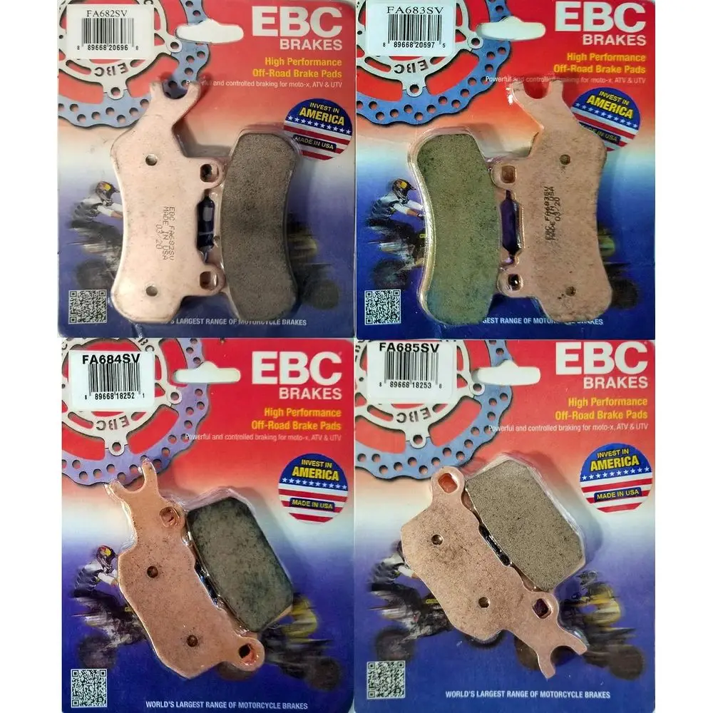 

A682SV & A683SV ront & A684SV & A685SV Rear Severe Duty Brake Pad Combo Kit its Can Am ender 800 XT Cab : 2016