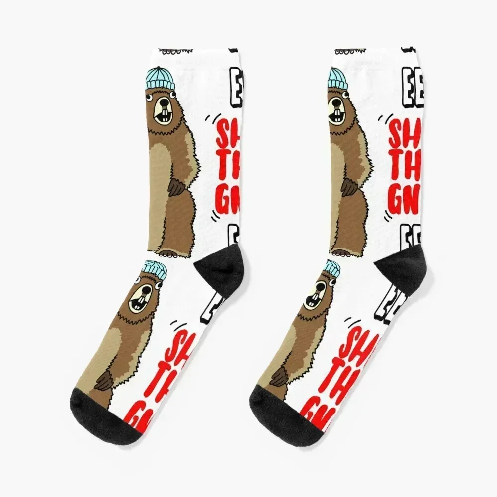 Gnarly Marmot Socks crazy aesthetic anime cotton Socks For Women Men's