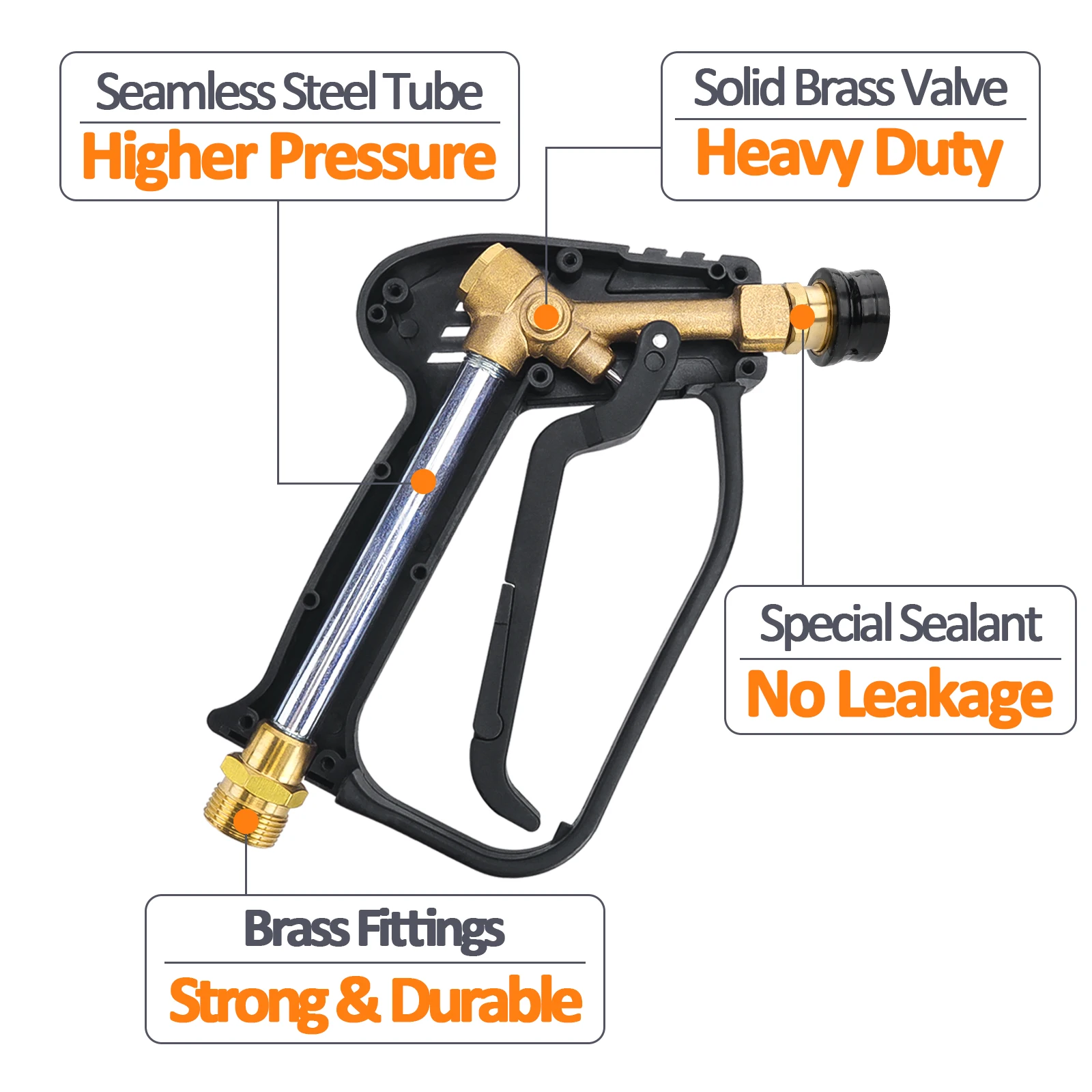 High Pressure Cleaning Water Gun 4000psi M22 G1/4 for Professional Electric High Pressure Washers - view 4