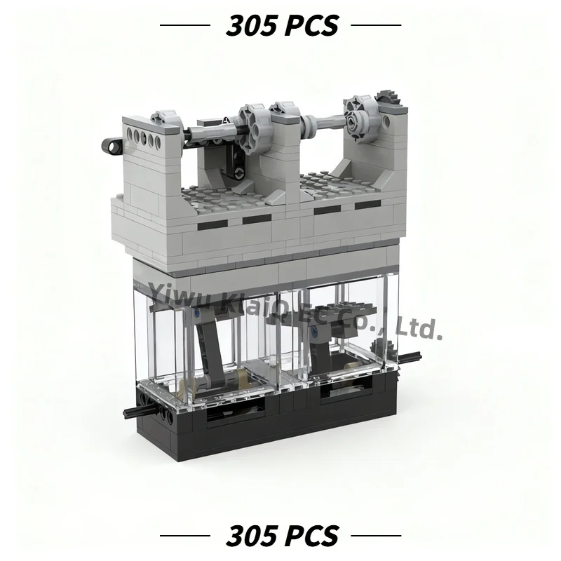 305pcs MOC Inline 2 SOHC Engine Model Building Blocks Mechanical Cylinder Motor Vehicle Tech Bricks Display Set for Adults