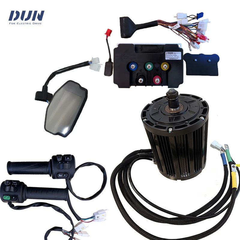 6000W qs138 100H 72V peak 20KW Mid-Drive Motor with Fardrive ND721000 Controller and Display and T08 Throttle Kits