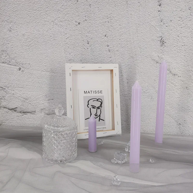 Long Pole Plastic Candle Mold for Handmade DIY Craft Clay Candle Making