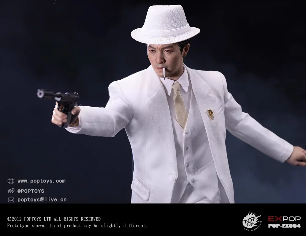 1/6 poptoys ex054 ásia bonito cara agente misterioso homem stephen chow conjunto completo figura de ação móvel brinquedos modelo para fãs coletar