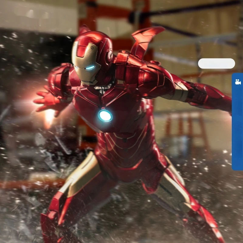 

Marvel 10th Anniversary Iron Man Action Figure Buildable Model Kit with Display Base Collectible Superhero Toy for Boys & Kids