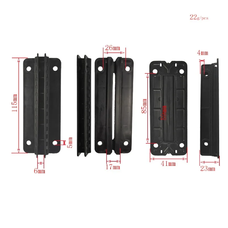 Black POM Plastic Spare Parts Suitcase Hardware Accessories Durable Engineering Plastic Fittings for Storage Tool Box Luggage