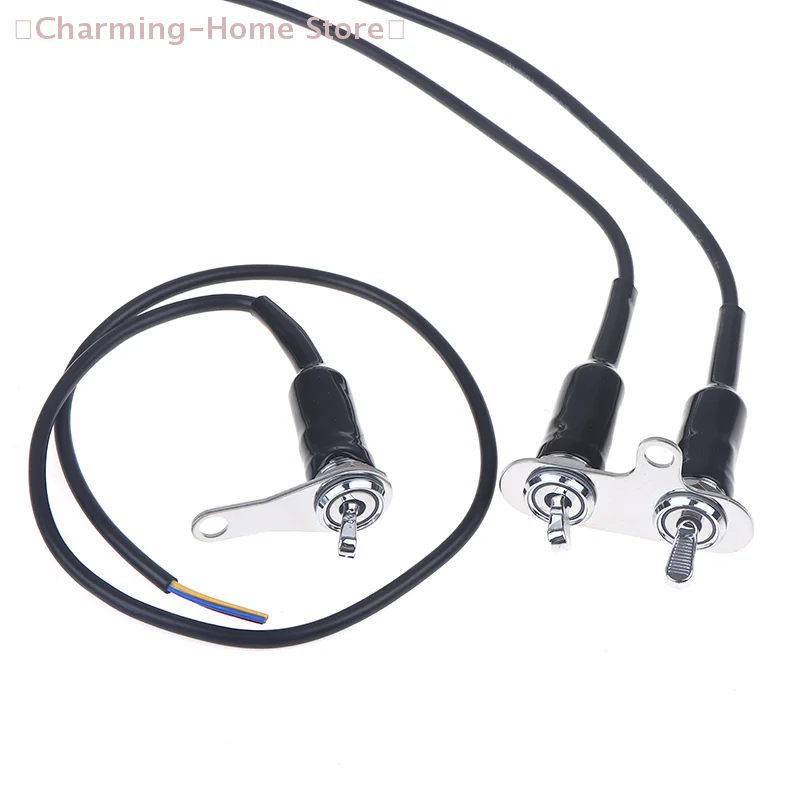 

【M】1/2/3-In-1 Stainless Steel Rocker Switch With Blue LED-Motorcycle Lights Flashing Control Switch For Night Rider