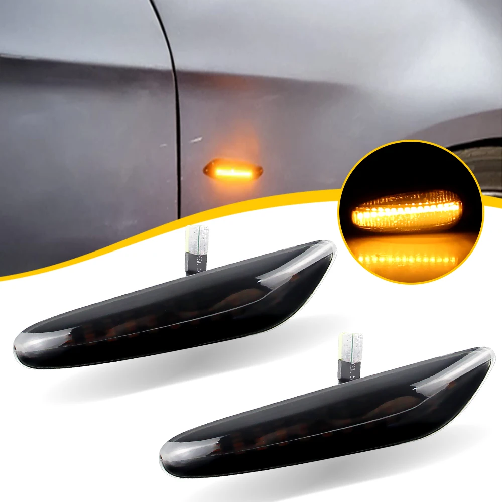 

2Pcs Smoked/Clear Lens Led Side Marker Light Assembly Replacement For BMW X3 E83 2004-2010 X1 E84 2013-2015 E81/E87 2004-2011