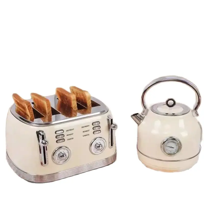 Retro Four-piece Toaster Multifunctional Home Breakfast Maker Toaster Spit Driver Small Appliance Roti Maker Food Processors