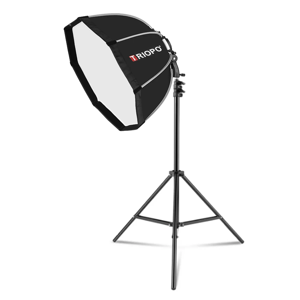 

Photo Studio Fast Instruction Softbox 55cm With Stand Foldable Octagon S Bracket Hand Grip for Photography