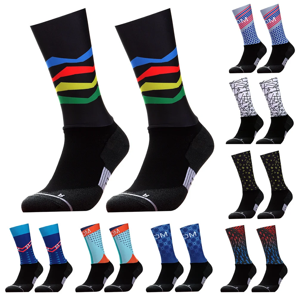 Sock Anti Slip Professional Sport Bike Socks Bicycle Compression Men And Women Street Sports Socks Racing Cycling Socks 02