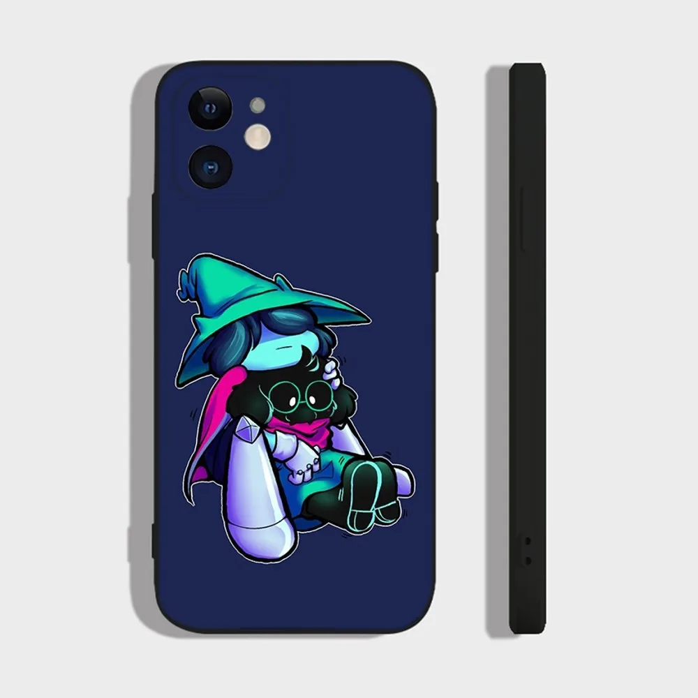 Game D-Deltarune R-Ralsei Phone Case For iPhone 14,13,12 Mini 11 Pro XR,X,XS,MAX 6S,7,8 Plus Silicone Cover Soft black