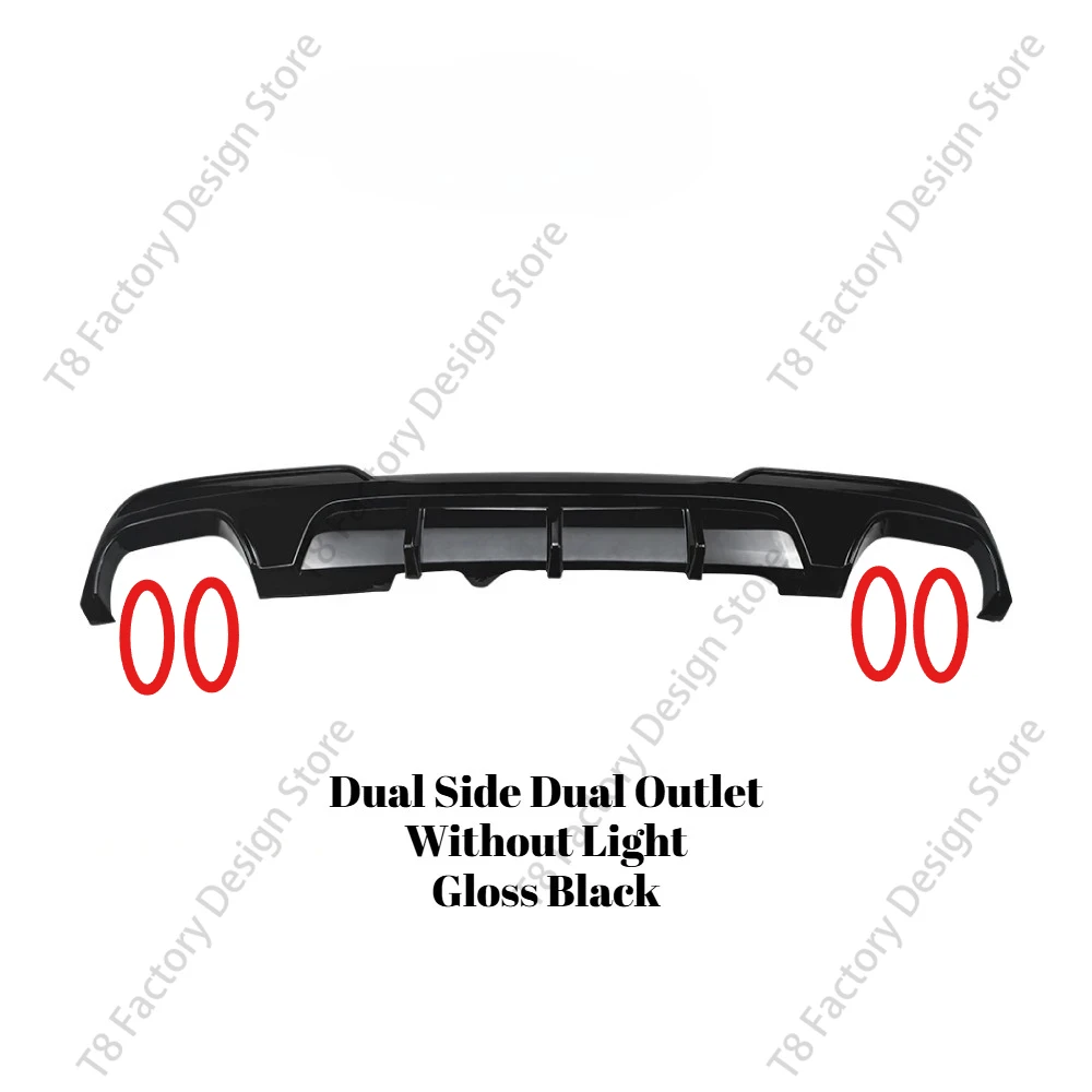 Achterbumperlip diffuser splitter spoiler plaat bodykit tuning voor BMW 5 Serie F10 F11 2011-2017 M Sport MP Style