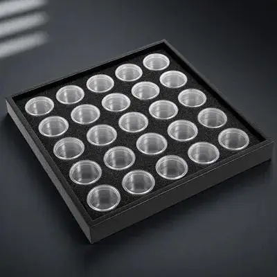 Nageljuwelen doosje 25 vakjes strass organizer transparant deksel nagel strass display doos manicure opbergdoos bureau