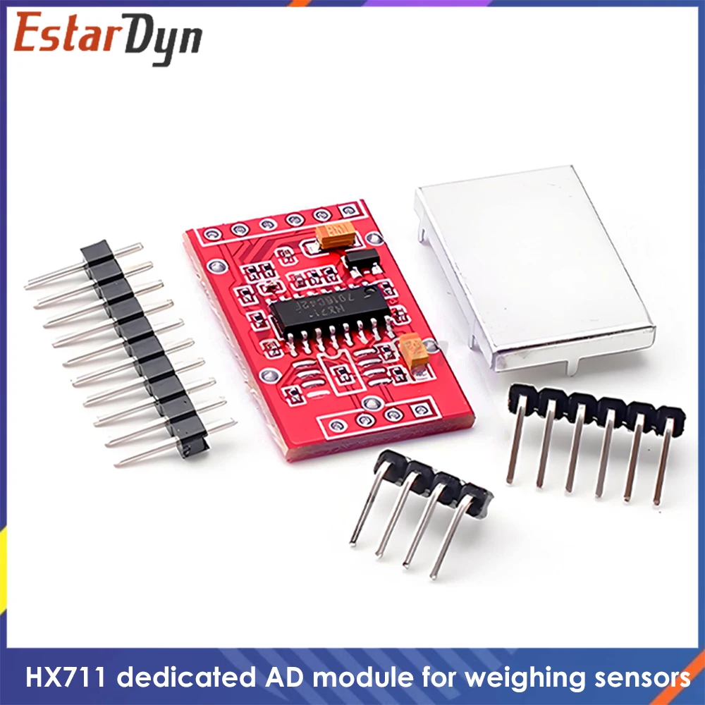 Módulo AD dedicado HX711 para sensor de pesagem, módulo de medição de força, conversão analógica para digital de 24 bits de canal duplo, com