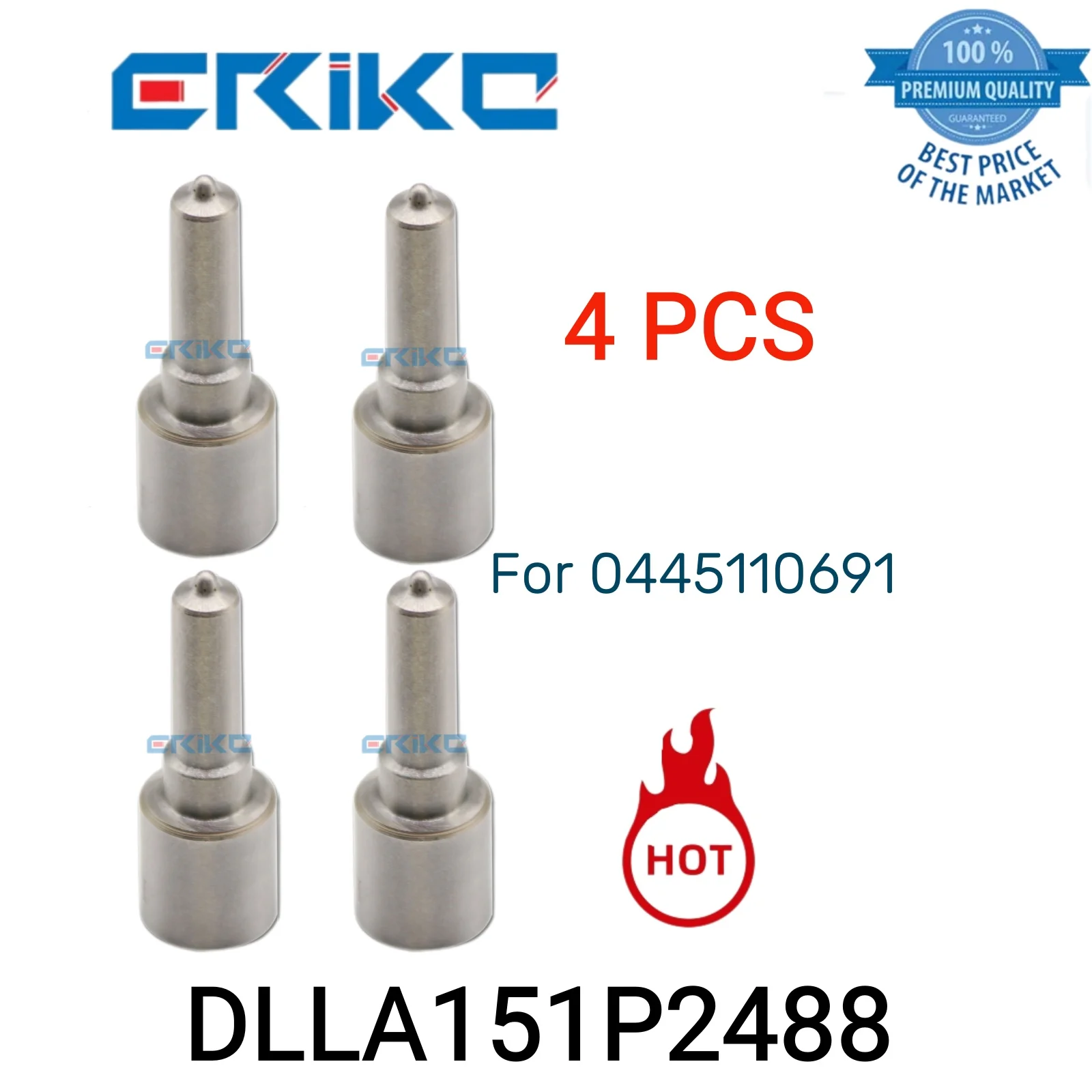 

4 PCS DLLA151P2488 Fuel Injection Nozzle 0 433 172 488 DLLA 151 P 2488 Fire Jet Spray Nozzle DLLA 151P2488 for 0445110691