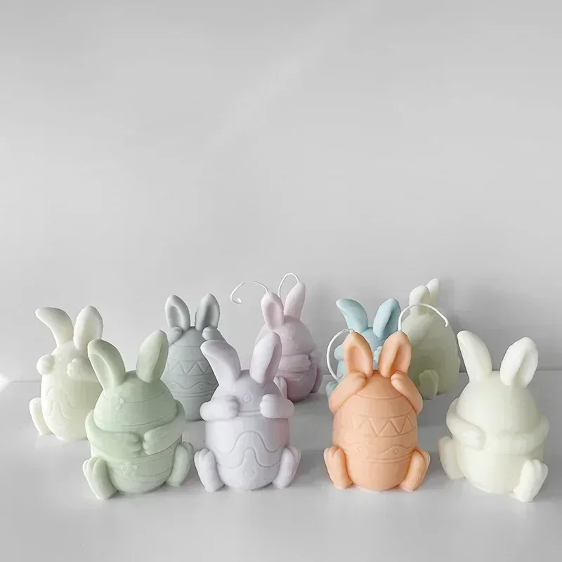 

Easter Bunny Candle Silicone Mold Creative Shape DIY Egg Scented Candle Plaster Ornament Handmade Gifts Rabbit Home Decor