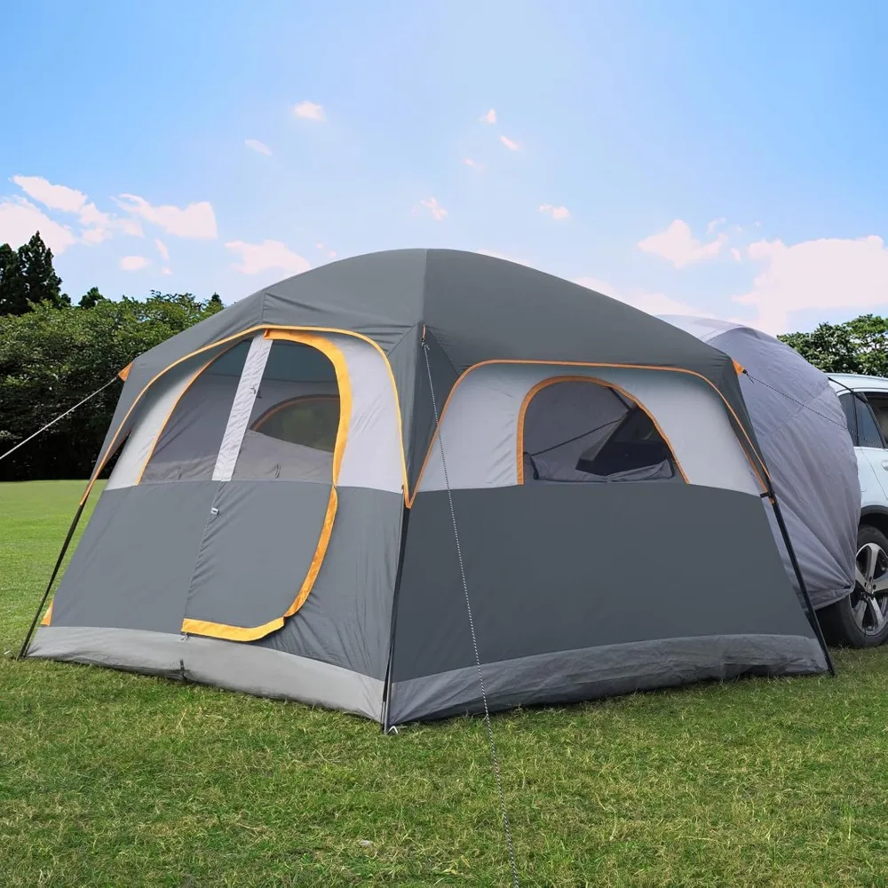 Tent for Camping, 6-Person Car Camping Tent, SUV Tailgate Tent for Outdoor, Easy Set Up Tent with Rainfly