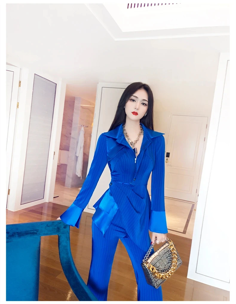 

new spring and autumn office lady Fashion casual brand female women girls coat pants sets suits clothing