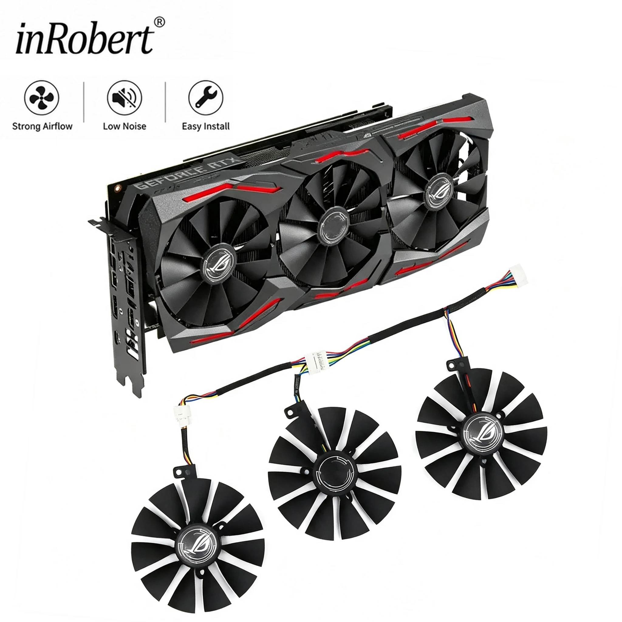 F​or ASUS ROG STRIX RTX 2060 2060s 2070 Video Card Fan 87MM T129215SH RTX2060 RTX2060S RTX2070 GPU Cooling Fan