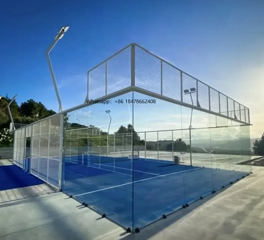 Best Selling Brand Padel King Panoramic Padel Court with Padel Court Rackets and Ball Free of Charge