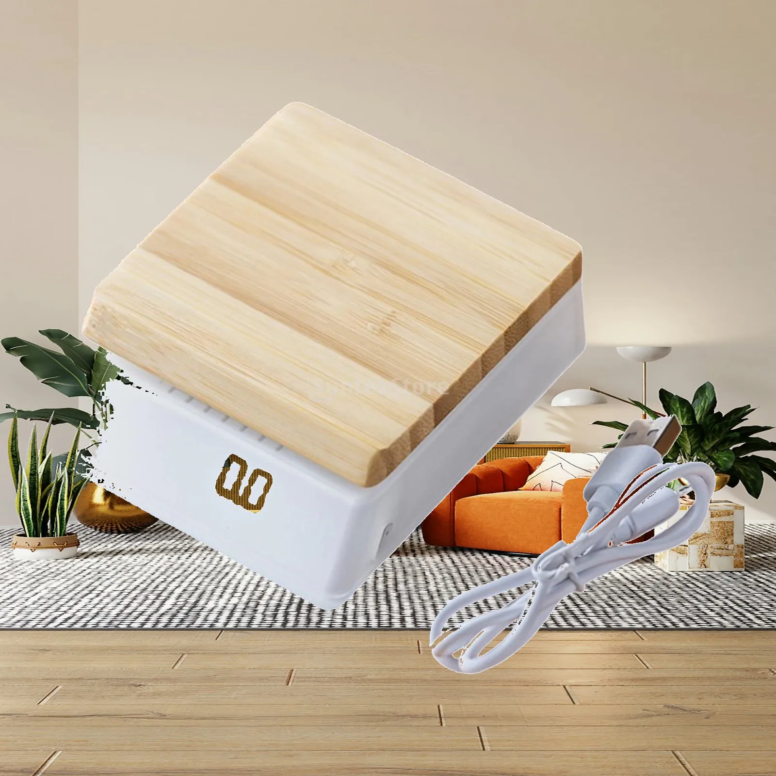 Compact Digital Coffee Scale Wooden Small Precision Kitchen Electronic Scale for Coffee and Tea Measurement