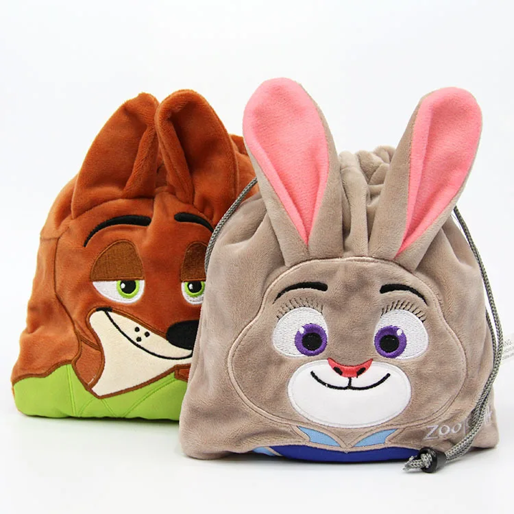 Zootopia Zootropolis Judith Laverne Hopps Nick Wilde Cosplay Costume Creative Personalized Storage Bundle Pocket Bag Coin Purse