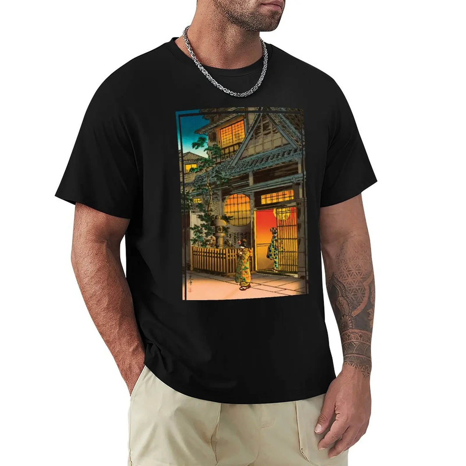 

Yotsuya Araki Yokocho by Tsuchiya Koitsu T-Shirt shirts graphic tees T-shirts oversize funny t shirts men