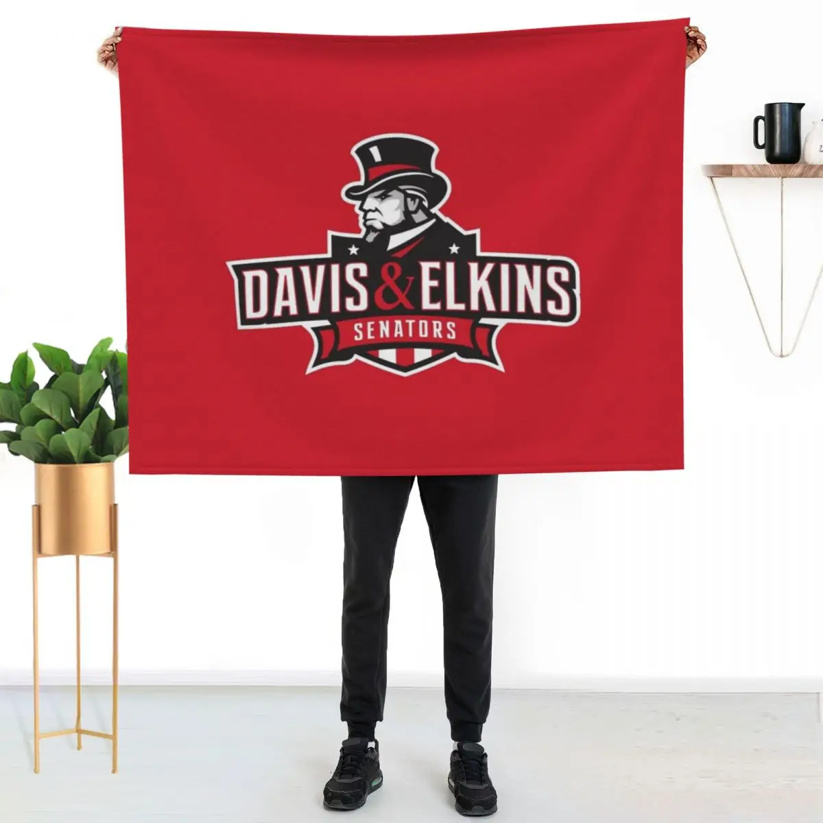 Davis & Elkins College Throw Blanket Extra Large Throw Warm Flannel Stuffeds Bed linens Sofa Blankets