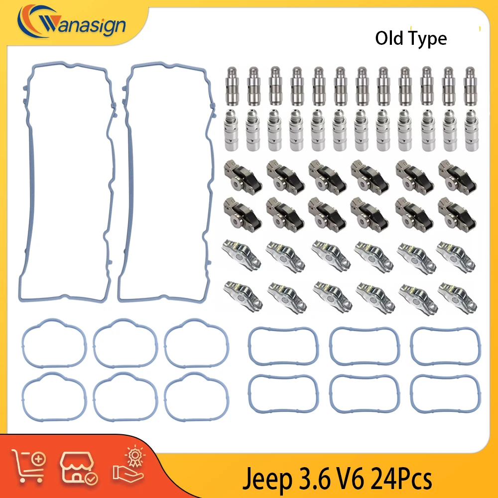 مجموعة حشيات أذرع الروك لرافعات صمام السحب والعادم تناسب 3.6 لتر V6 GAS ERB EHB لـ 2011-2016 جيب دودج كرايسلر رام 3.6L #1
