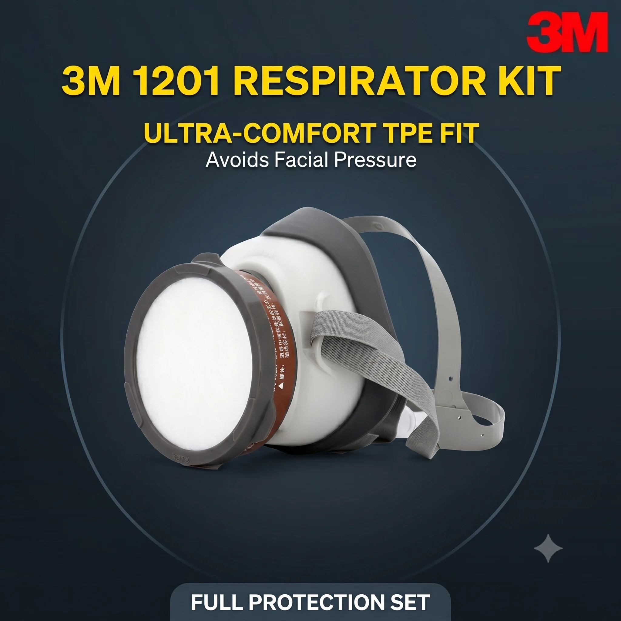 mascara-respiratoria-quimica-3m-1201-mascara-de-seguranca-para-construcao-mascara-protetora-de-meio-rosto-com-kit-de-filtros-1701-para-pintura-poeira-e-vapor-de-gas