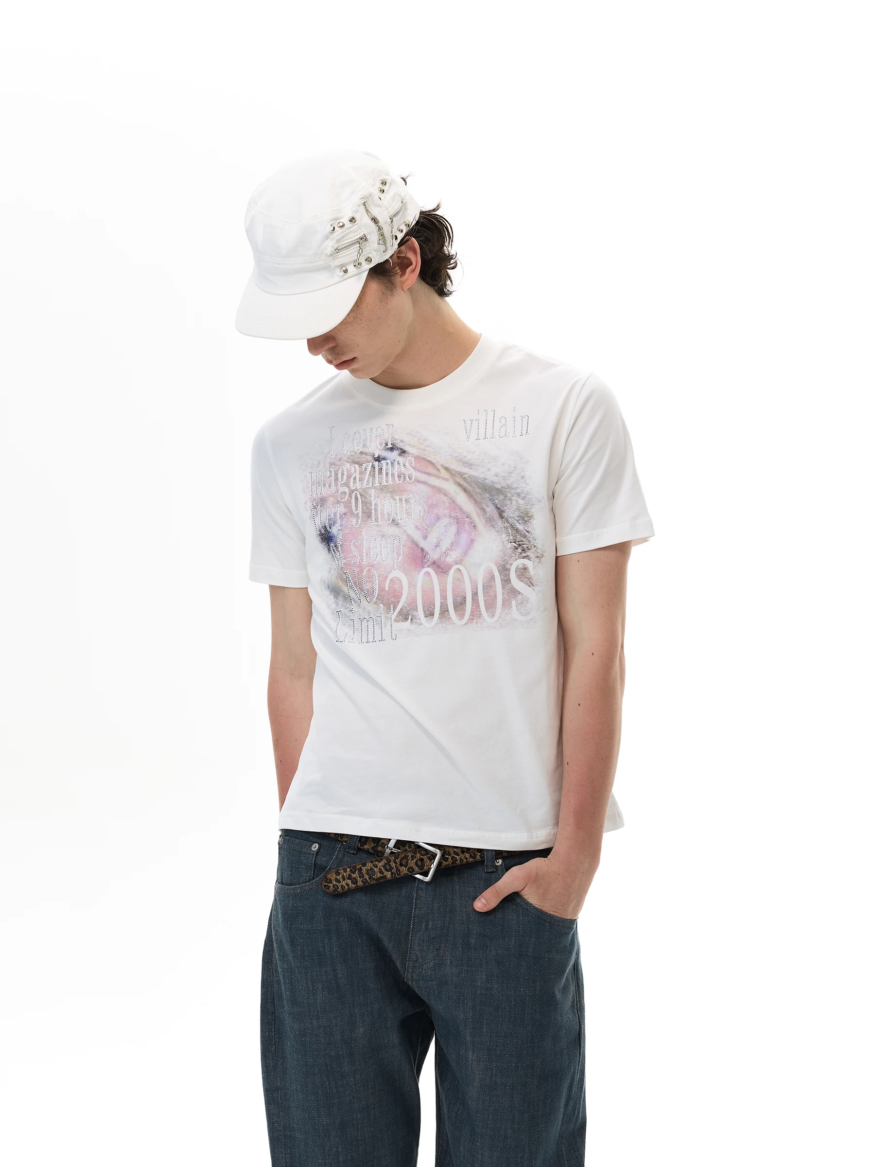 WLNEXT Summer American Style Short Sleeve T-Shirt Micro Heating Diamond Print Slim Fit Casual round Neck Top for Couples