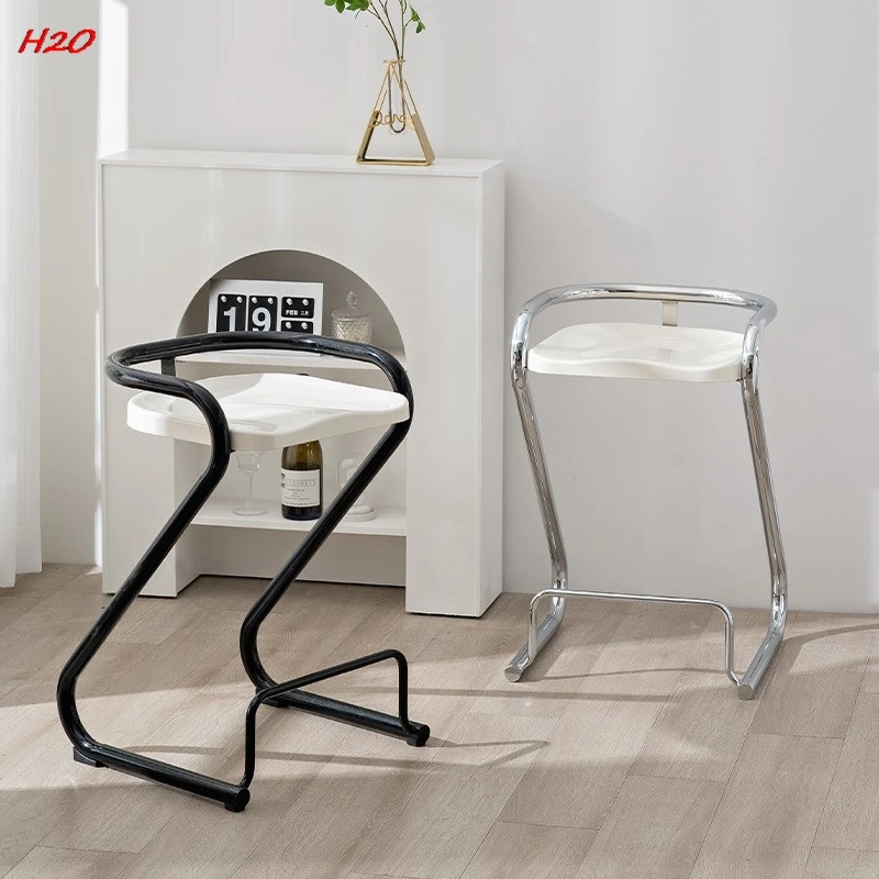 H2O Nordic Modern Simple Creative Net Red Dining Chair Lounge Bar Chair Bar High Bar Chair Iron Wrought Ins Stool Hot New