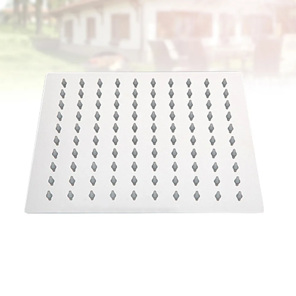 10 Inch Square Shower Head Stainless Steel Ultra-Thin Rainfall Showerhead High Pressure Waterfall Spray Wide Coverage For