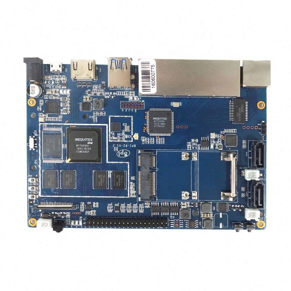 Banana Pi R2 BPI-R2 V1.2 Quad-Core 2GB RAM with SATA WiFi 8GB eMMC demo Single Board