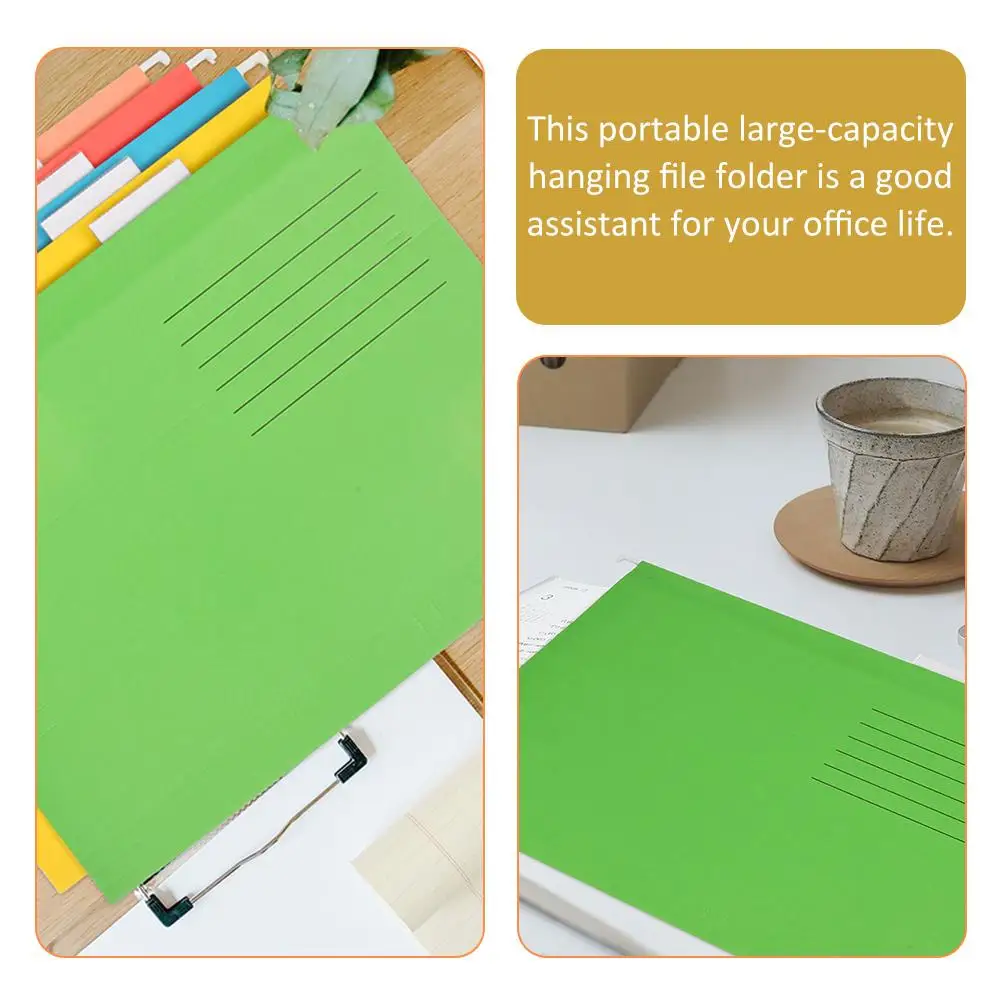 10 Pcs Hanging Labor Folder Folders for Filing Cabinet Frame File Bills Holder Drawer