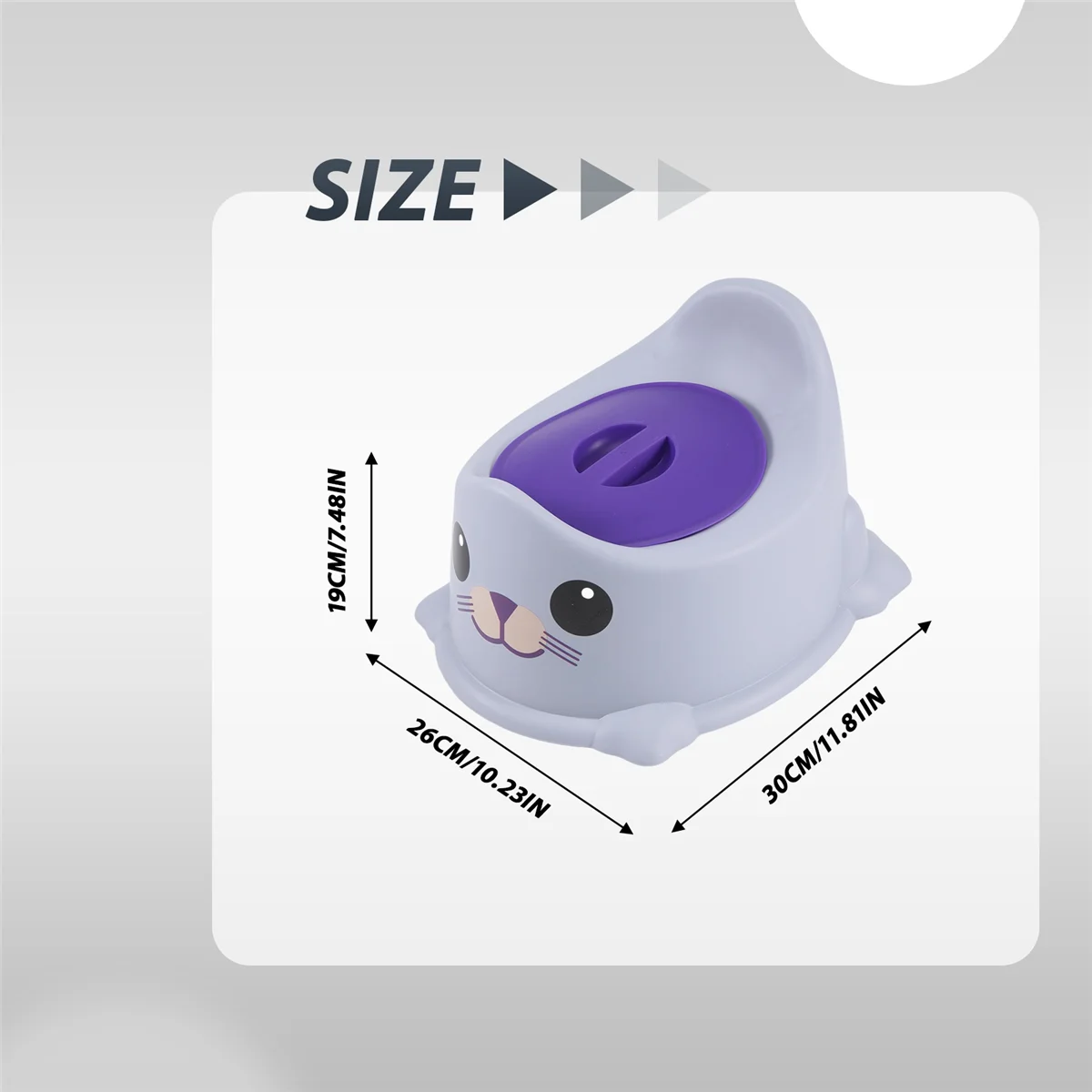 Asiento de entrenamiento de orinal para bebé con respaldo, olla portátil para niños, inodoro para niños, lindo taburete para orinal para niños, púrpura