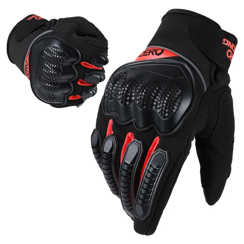 

Spring and Autumn Motorcycle Gloves with Touch Screen Full Finger Protection Hard Shell Anti Fall Riding Gloves for Men