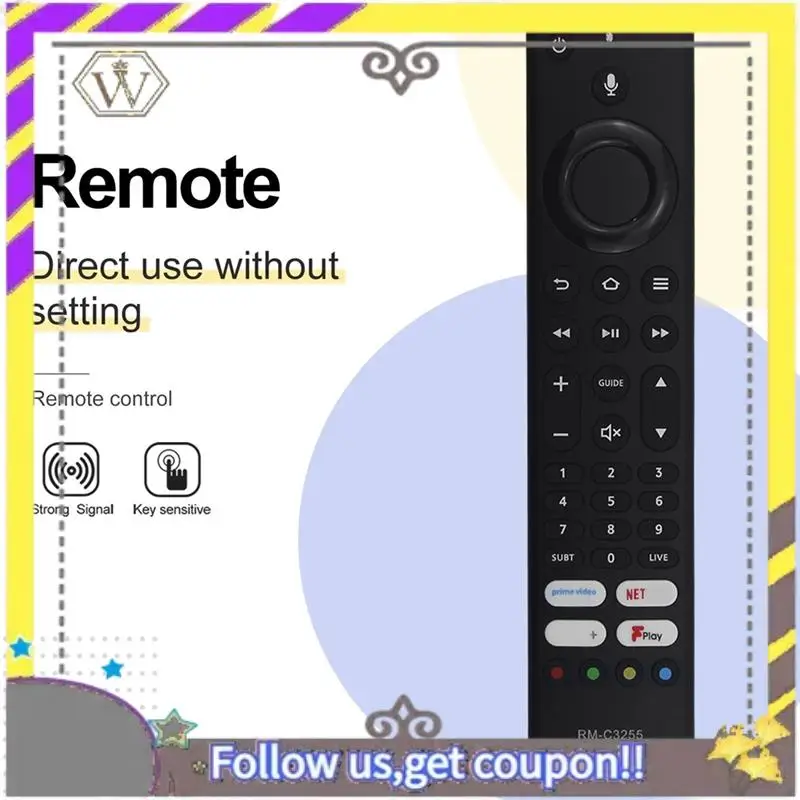 AU33-Replace RM-C3255 Voice Remote Control For JVC RM-C3255 TV Remote Control