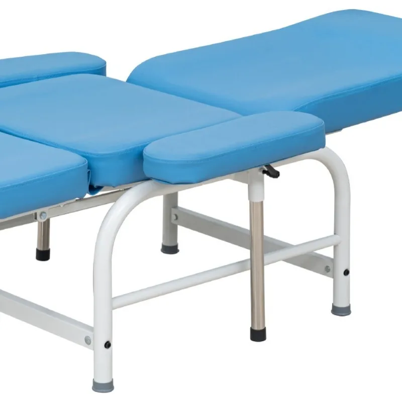 كرسي مرافقة أزرق قابل للطي، أريكة مرافقة العيادة، سرير قابل للطي، كرسي انتظار المستشفى، أريكة قابلة للطي #3