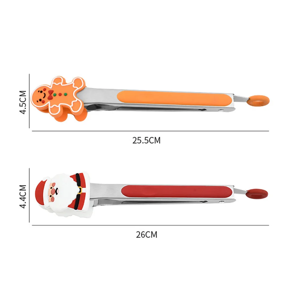 

3 шт., зажим для еды, нескользящие силиконовые щипцы из нержавеющей стали, термостойкие щипцы для приготовления барбекю, кухонные щипцы для стейка, гриля, барбекю, уличный инструмент