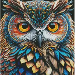 Owl DIY Animal Pattern Cross Stitch Set 14 16CT 11CT White Printed Fabric Sewing Kits DIY Handmade Embroidery Home Decor Crafts