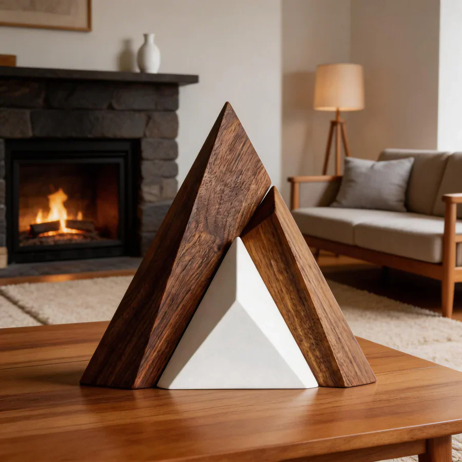 Patung Kayu Bentuk Segitiga Ge - Geometric Shelf Triangle ulasan dan harga