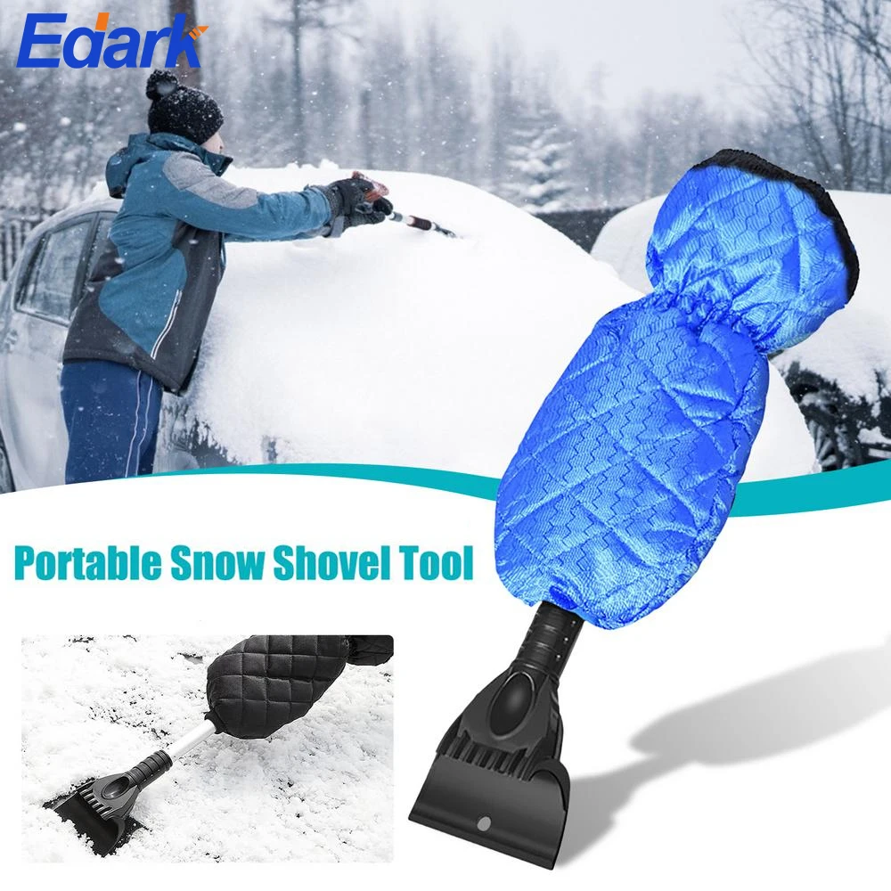 

Edark Ice Scraper Snow Removal Car Windshield Window Snow Cleaning Scraping Tool TPU Ice Breaker Snow Shovel, Auto Snow Remover