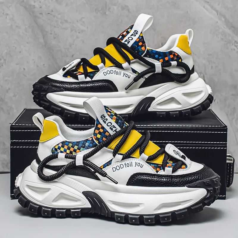 

Shoes for Men High Quality Trend Light Platform Sneakers Fashion Retro Heightening Casual Thick Sole Men Shoes Zapatillas Hombre
